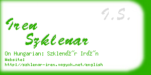 iren szklenar business card